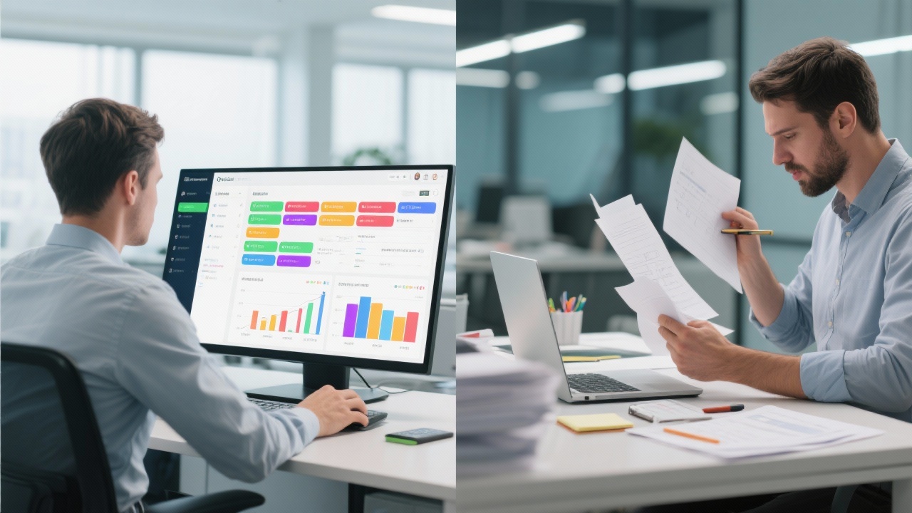 任务管理系统与传统手工作业的效率对比